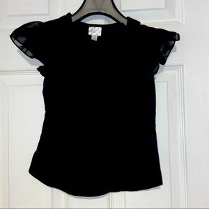 EUC D Signed from Disney girls embellished tshirt black size 6x